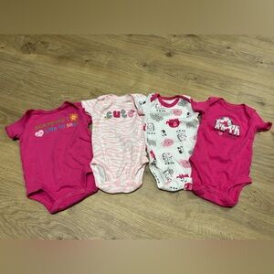 Carter's Pink Bodysuits Set